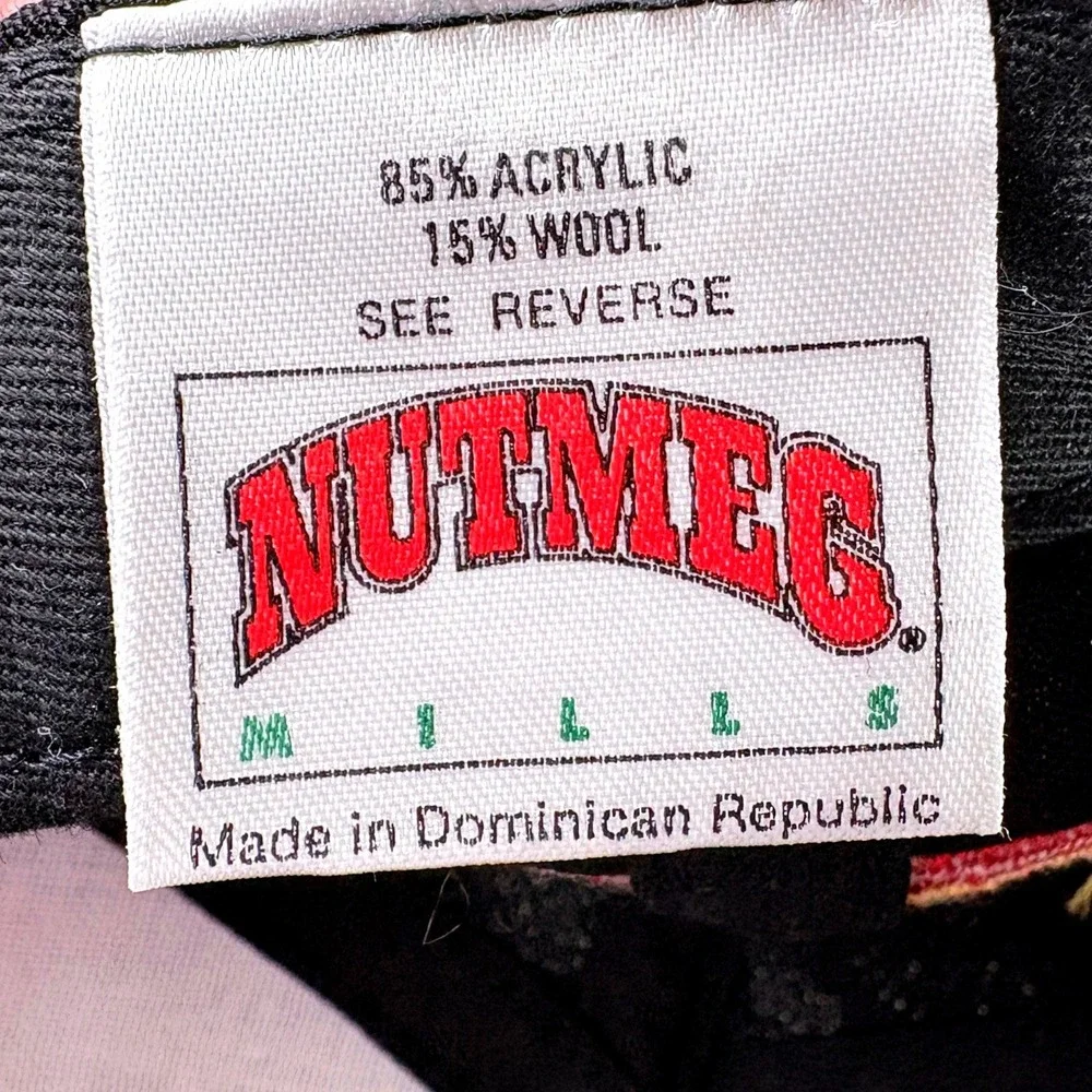 Vintage 90s Nutmeg Mills Rusty Wallace 2 Black Snapback Racing Hat Cap
